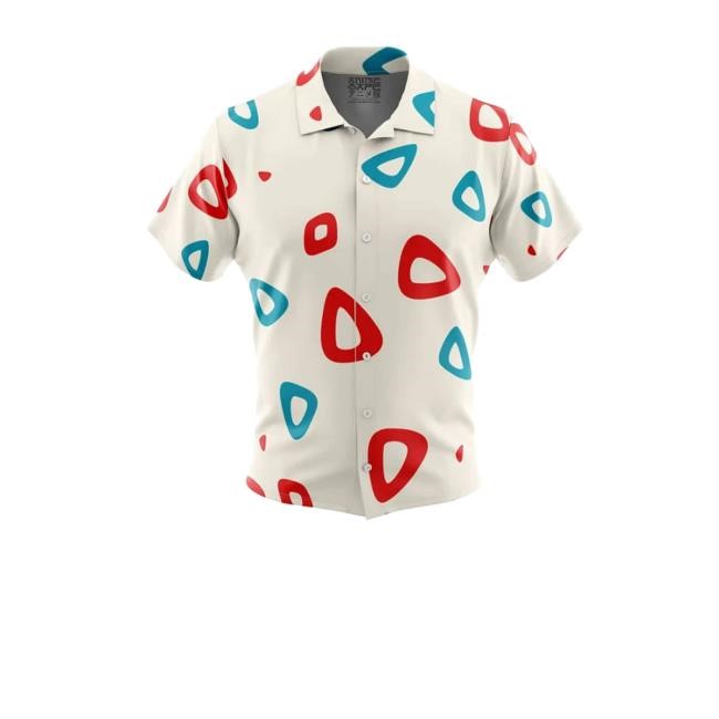 Animefwiw Merch Togepi Pattern Pokemon Button Up Hawaiian Shirt