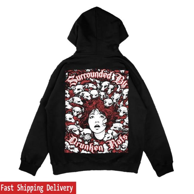 Gummogrind Merch Surrounded By Drunken Rats Hoodie Sweatshirt