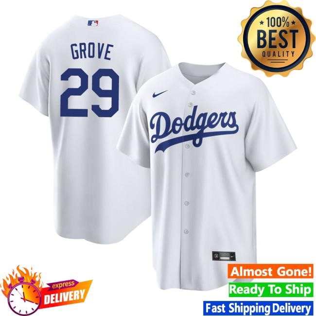 Michael Grove Los Angeles Dodgers Home Jersey Shirts