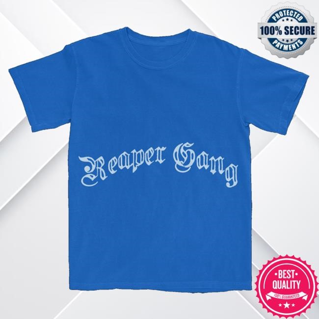 The New 1017 Records Merch Shop Reaper Gang Skull Tee (Blue) t-shirt, hoodie, tank top, sweater and long sleeve t-shirt
