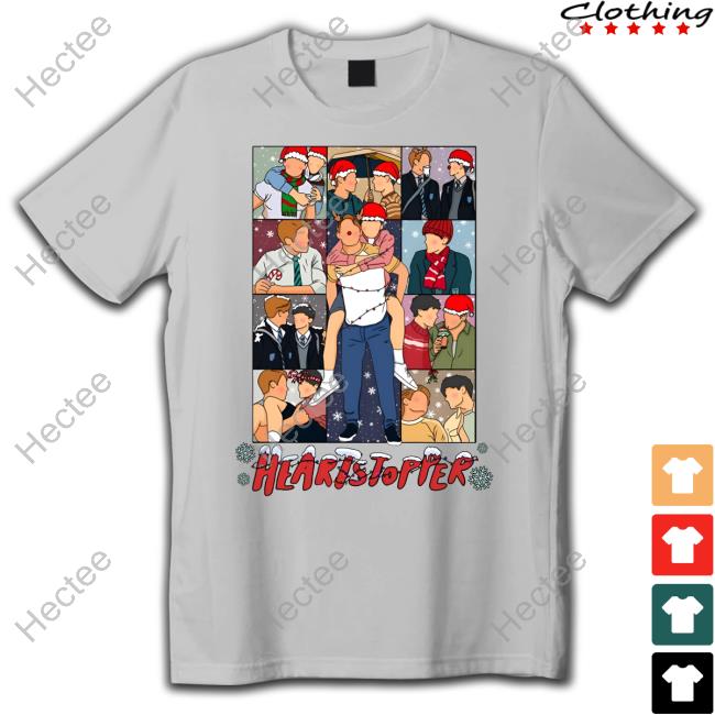 Nick And Charlie Heartstopper Art Eras Tour Christmas Tee Shirt