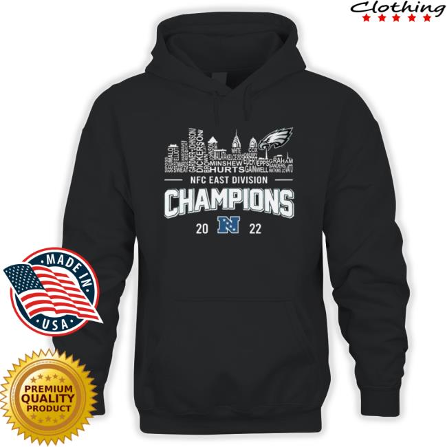 Philadelphia Eagles Player Names Skyline Nfc East Division Champions 2022 Sweaters
