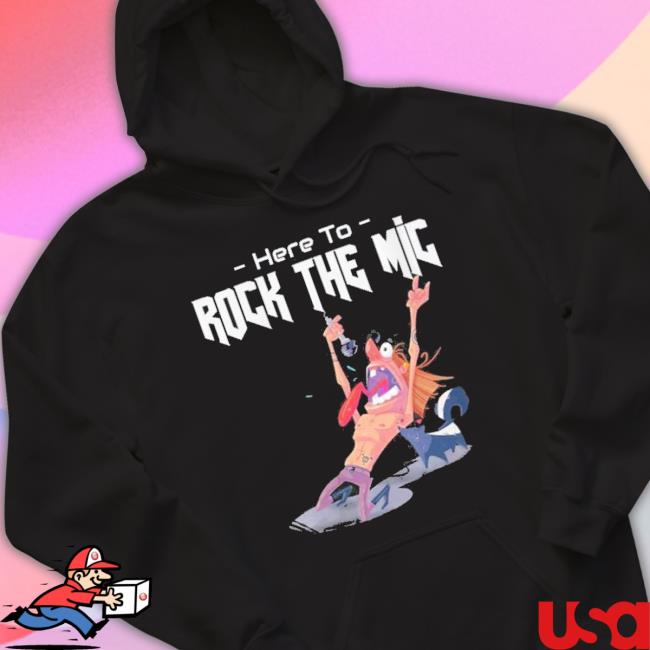 Here To Rock The Mic Screaming Band Singer Heavy Metal Shirt