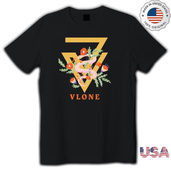 Vlone Flowers And Snake Vlone Vintage Design Hooded Sweatshirt