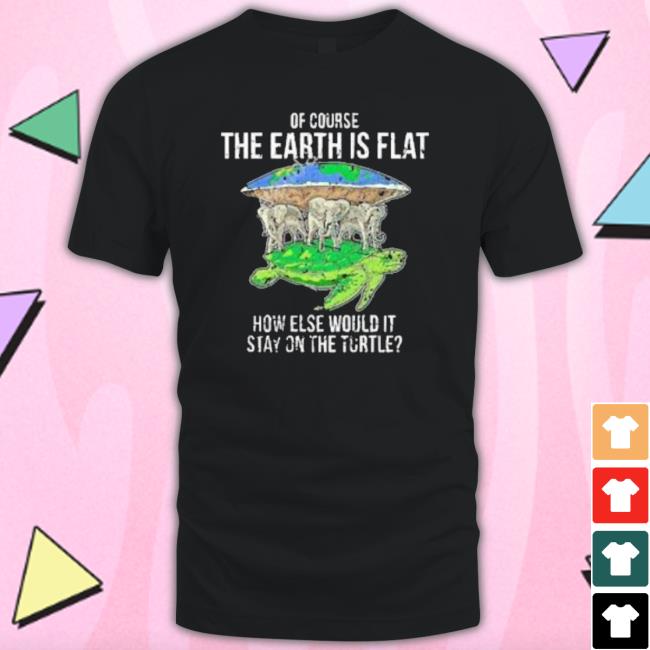 Of Course The Earth Is Flat How Else Would It Stay On The Turtle Sweatshirts