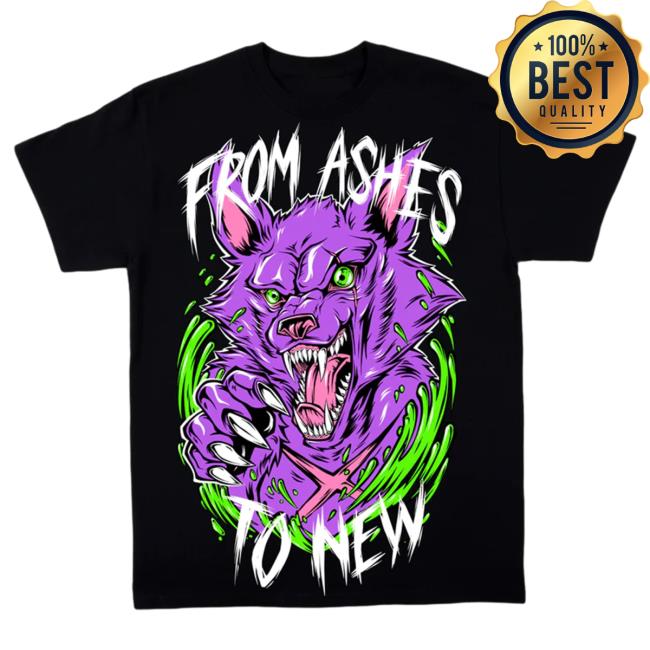 Official Merch Bar From Ashes to New Glow Wolf Tshirt MerchBar
