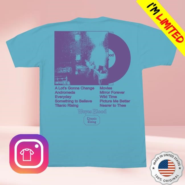 Weyes Blood Merch Titanic Rising Anniversary True Love Zip Up Hoodie