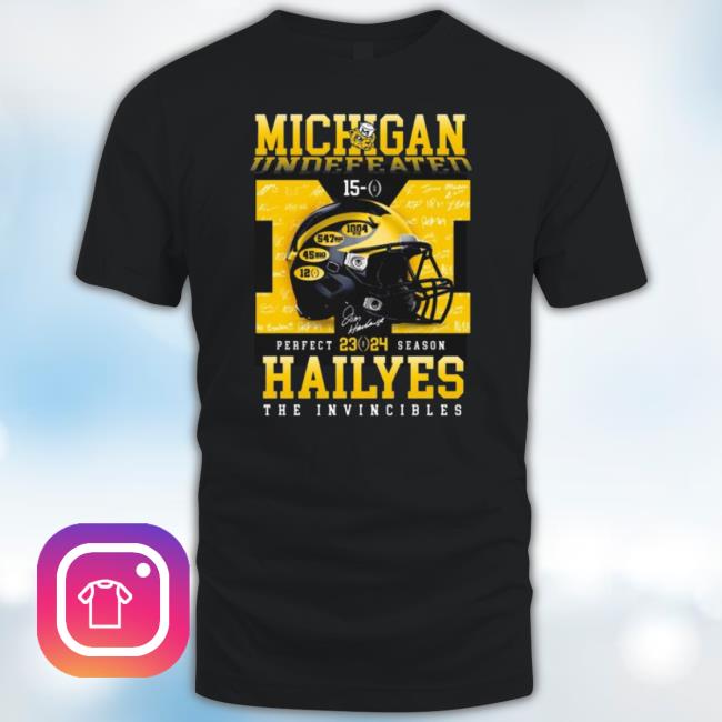 Original Michigan Wolverines 2024 Undefeated Perfect 2023 2024 Season Haileys The Invincibles Hoodie Sweatshirt