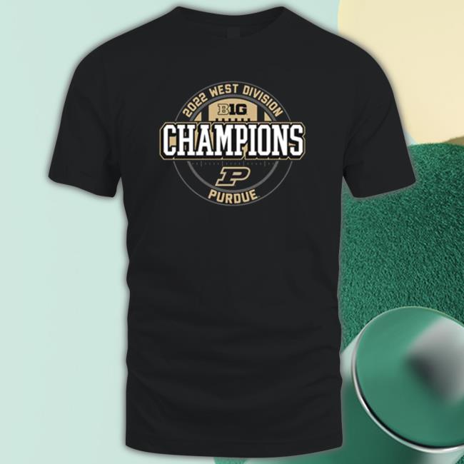 Official Purdue West Division Football 2022 Champions Black Hooded Sweatshirt