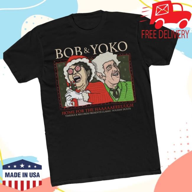Official Bad Magic Productions Merch Store Bob And Yoko's Holiday Album Funny Shirt