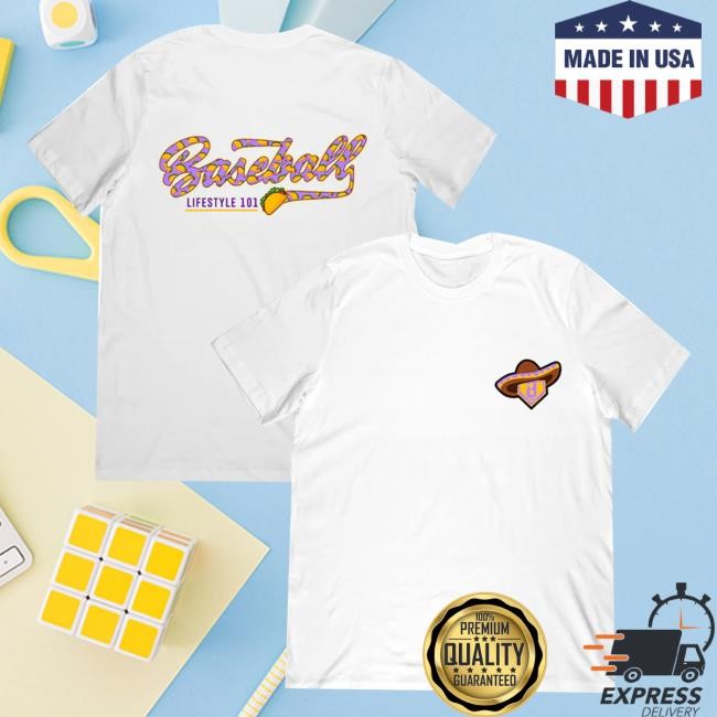 Baseball Lifestyle 101 Merch Taco Established Tee - White Funny Shirt