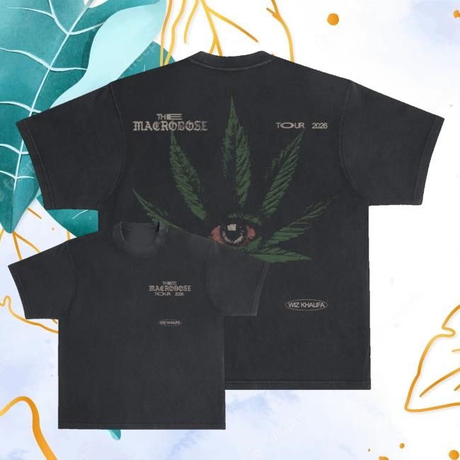 Wizkhalifa Merch Shop Store Macrodose Seeing Eye Leaf Tee