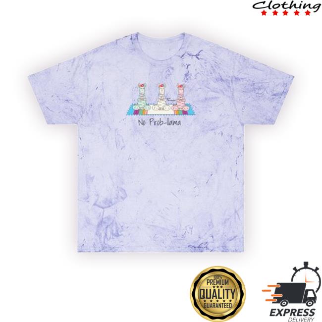 Official No Prob-Llama Color Blast T-Shirt