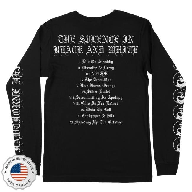Hawthorne Heights Store Merch Shop The Silence In Black Metal And White Tee Shirt