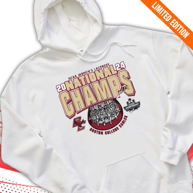 Original 2024 Ncaa Women’S Lacrosse National Champions Boston College Eagles Logo Unisex Sweatshirt
