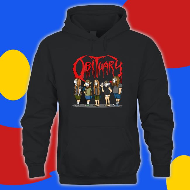 Premium Obituary Merch Cartoon Stay Safe Stay Metal Long Sleeve Shirt