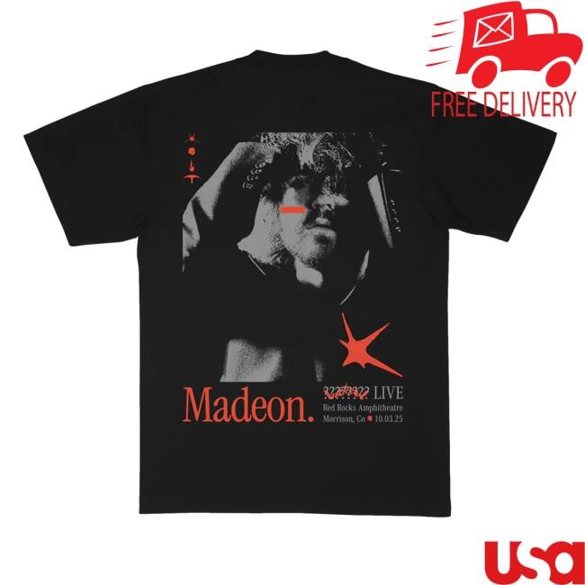 Madeon Store Merch Red Rocks 2025 Hoodie