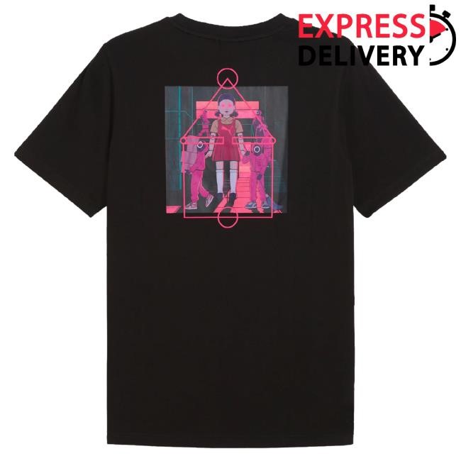 Squid Game Merch Puma X Squid Game Graphic T-Shirt, Hoodie, Tank Top, Sweater And Long Sleeve T-Shirt