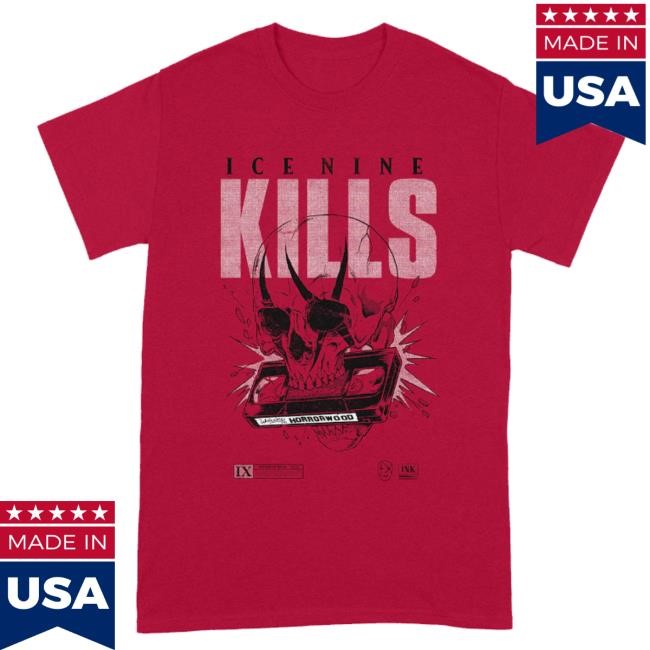 Official Ice Nine Kills Merch Skull Tape Tee Shirt