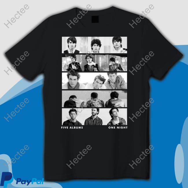 Jonasbrothers The Tracklist Five Album One Night Tee Shirts