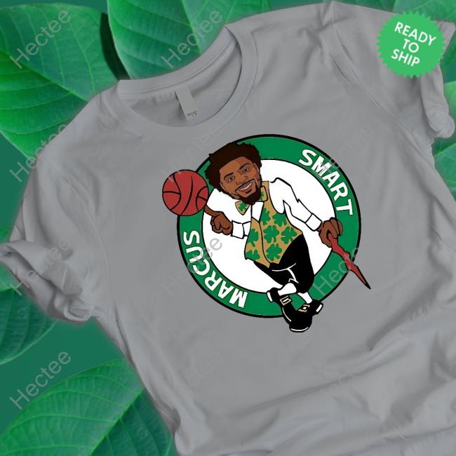 Green Marcus Smart Logo Tee Shirt Marcus Smart Boston Celtics Logo Tee Shirt