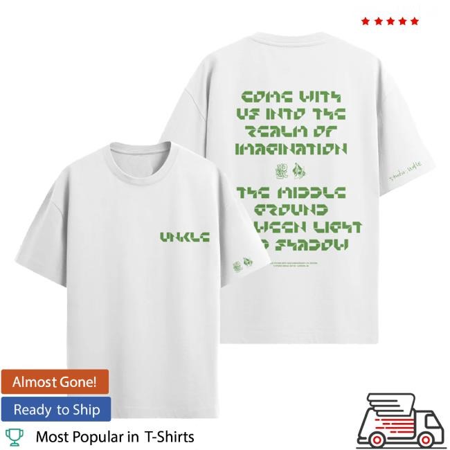 Official Unkle Store Merch 002 Come With Us - Psyence Fiction Text T-Shirt (White) Tee Shirt