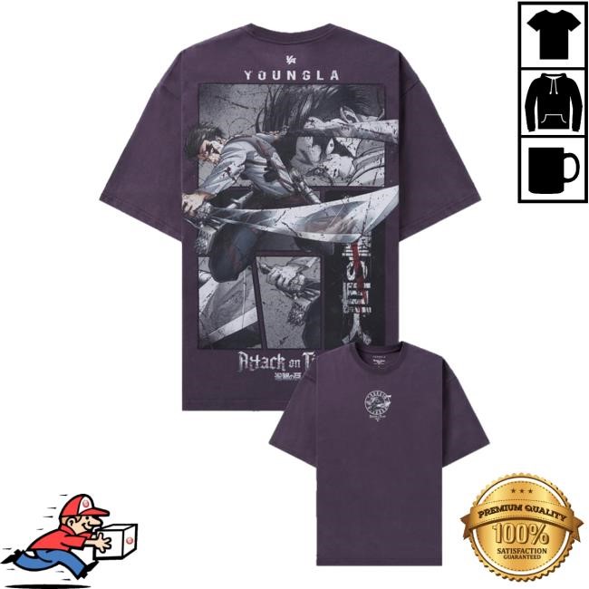 Aot X Youngla Merch Hero Levi Crewneck Sweatshirt