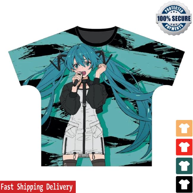 Original Piapro Characters Hatsune Miku Band Ver Unisex Full Graphic Long Sleeve T Shirt Otakumode Shop