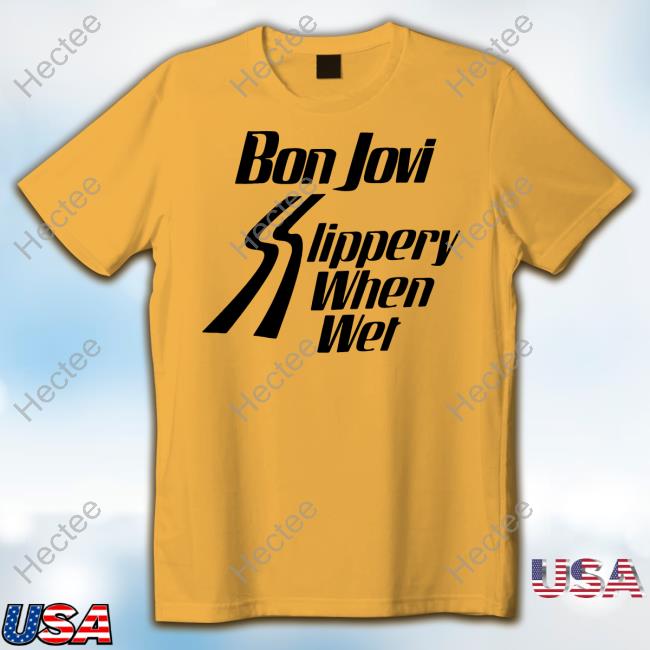 Bon Jovi Slippery When Wet Long Sleeve Tee Bonjovi Store Slippery When Wet Hoodie