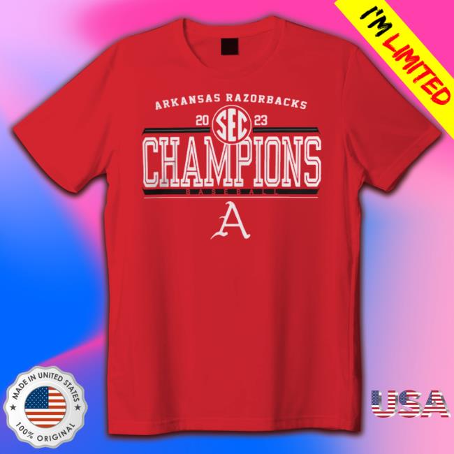 Ncaa Arkansas Razorbacks Baseball 2023 Sec Champions Shirt