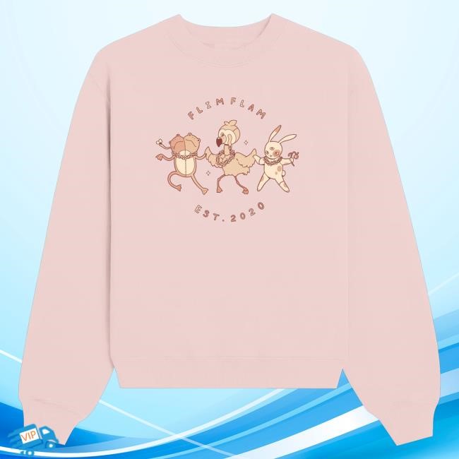 Official Flimflam Shop Merch Flamingo And Friends Adult Sweatshirt