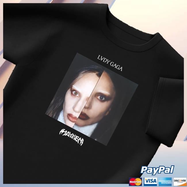 Ladygaga Merch Store Mayhem Dual Photo Shirt