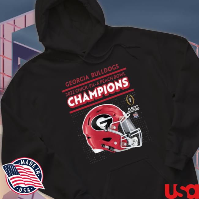 Georgia Bulldogs College Football Playoff Peach Champ 2022 Peach Bowl Champion Shirt