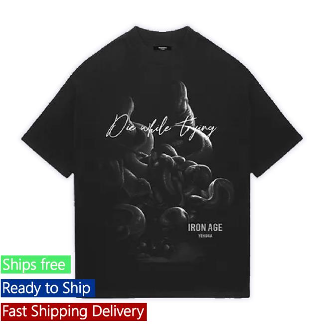 Official Yehonastudios Merch Store Die While Trying - Vintage Black Sweatshirt Yehonastudios Shop