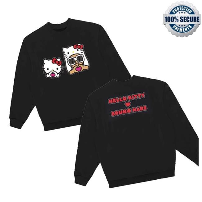 Brunomars Merch Bruno Mars X Hello Kitty Black T-Shirt