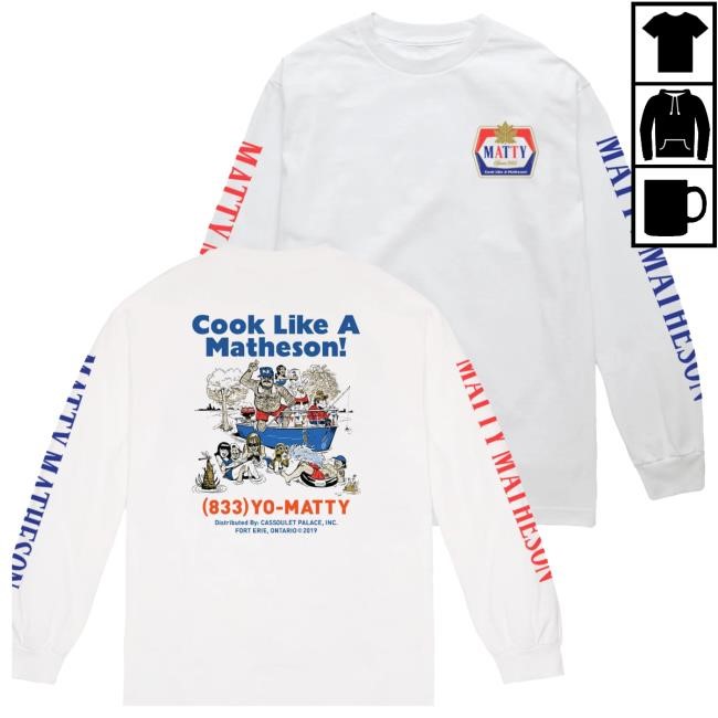 Original Matty Matheson Merch Store Matty Canadian Long Sleeve Crewneck Sweatshirt