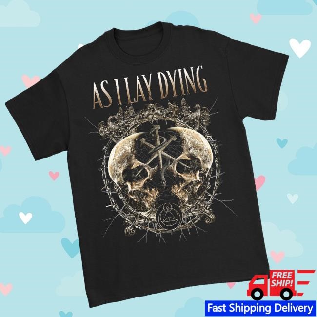 Limited Down Right Merch As I Lay Dying - Skull Snake Spike T-Shirt