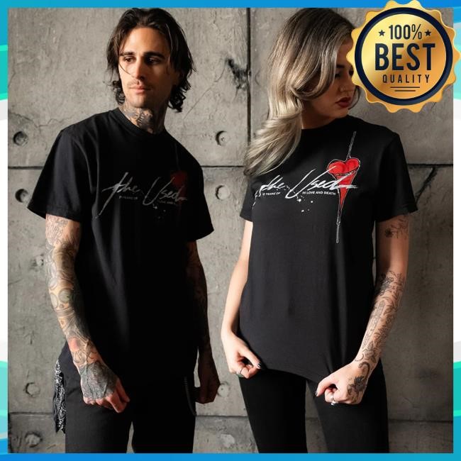 Theused Store The Used In Love And Death 20 Year Vintage Hooded Sweatshirt