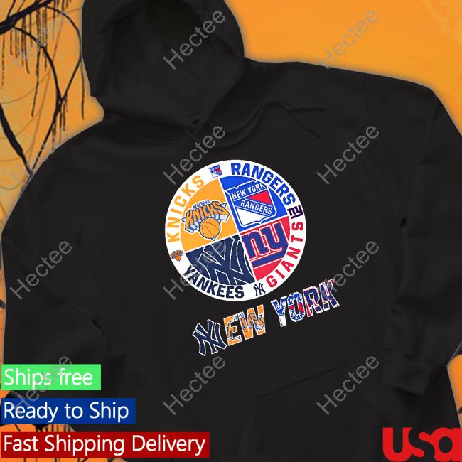 Official New York Knicks New York Rangers New York Yankees And New York Giants Logo 2023 Sweatshirt