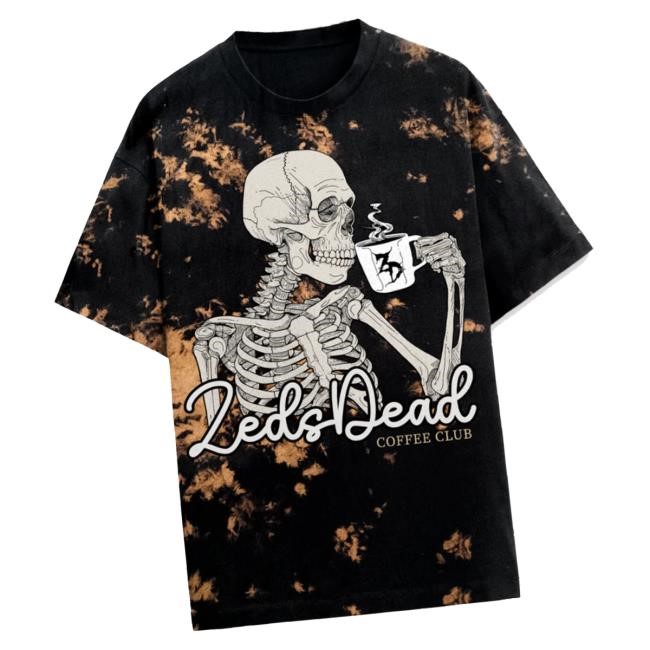 Official Zeds Dead Merch Zeds Dead Coffee Club Bleach Tie Dye Tee Shirt