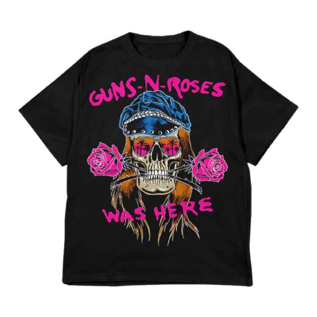 Trending Skull Gn'r Was Here T-Shirt Gnrmerch Shop