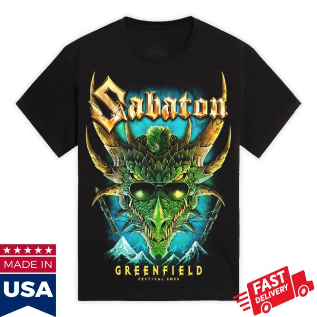 Original Sabaton Merhc Store Greenfield Festival 2023 Tee Smoke Sabaton Apparel Clothing Shop