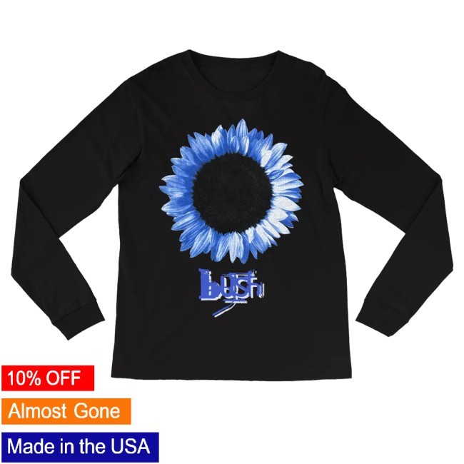 Bush Store Merch Blue Sunflower Long Sleeve Shirt