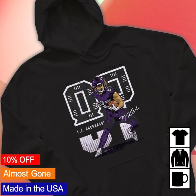 T.J. Hockenson Minnesota Vikings Future Signature Sweatshirt T.J. Hockenson Minnesota Vikings Future Signature Tee