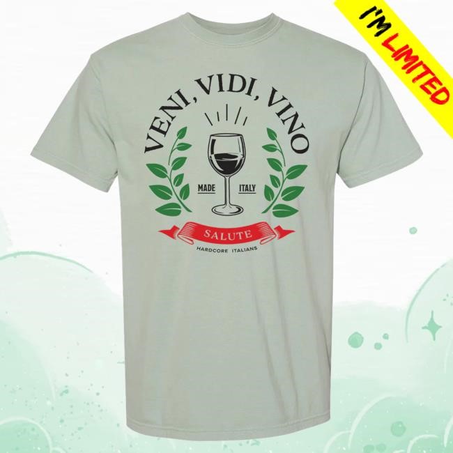 Hardcoreitalians Merch Shop Veni, Vidi, Vino Crewneck Sweatshirt