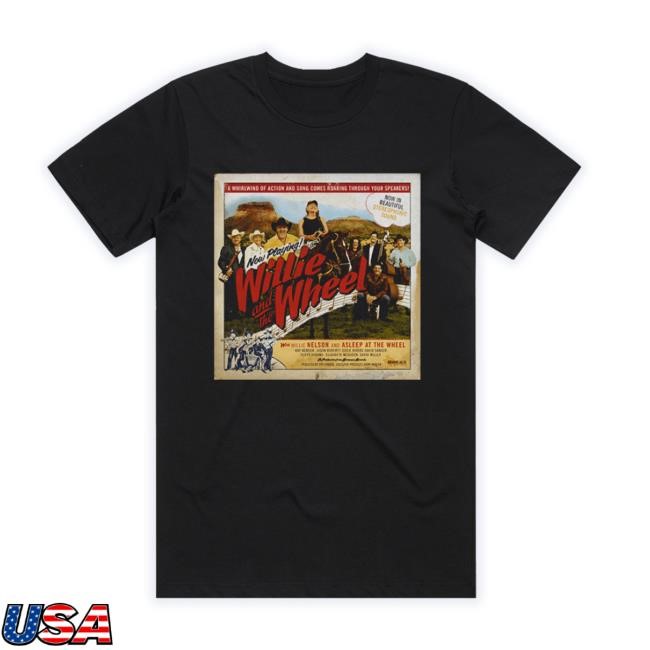 Willie Nelson Willie And The Wheel Album Cover T-Shirt Black Sweatshirt