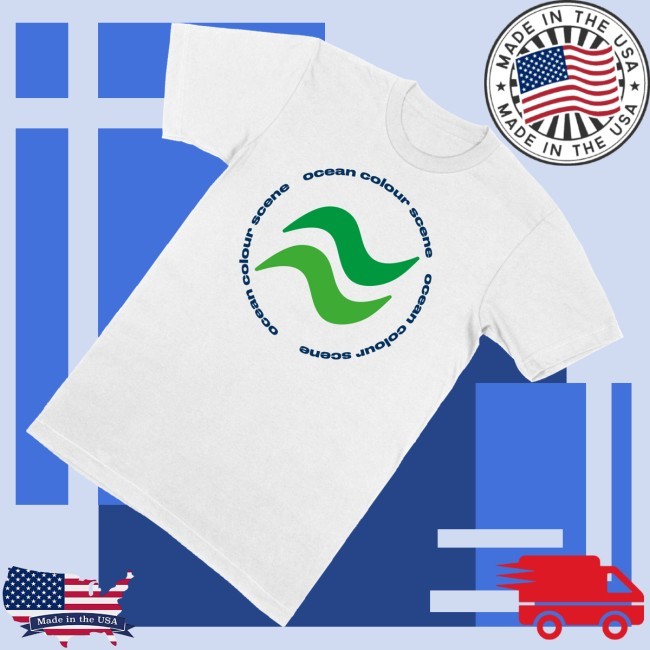 Ocean Colour Scene Merch Store Waves Tee Shirt White