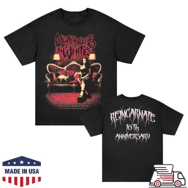 Motionless In White Merch Reincarnate 10 Year T-Shirt (Black) Hoodie