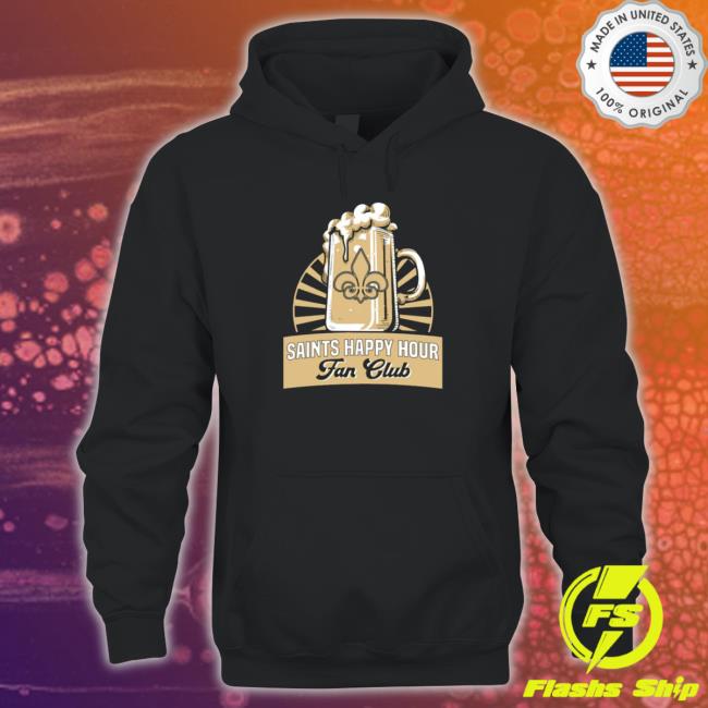 New Orleans Saints Happy Hour Fan Club Triblend Sweatshirts New Orleans Saints Happy Hour Fan Club Triblend Long Sleeve Shirt