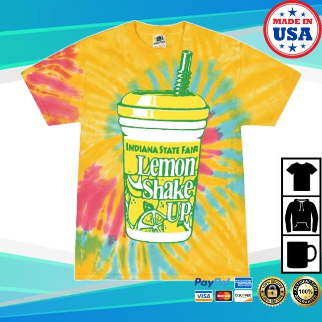 Unitedstateofindiana Store Lemon Shake Up Cup Tie Dye Crewneck Sweatshirt